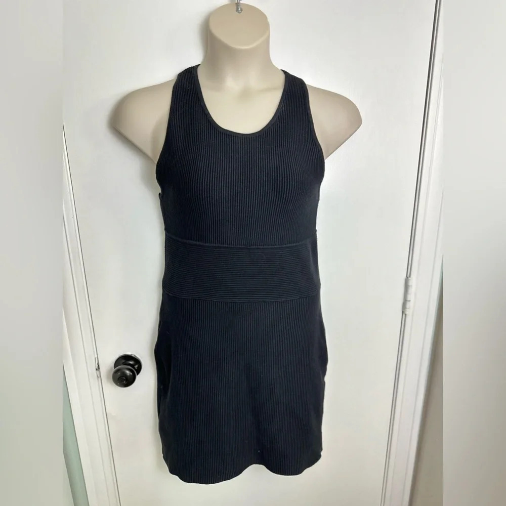 House Of Harlow 1960 Black Ribbed Body Con Stretch Dress Size XL #1419